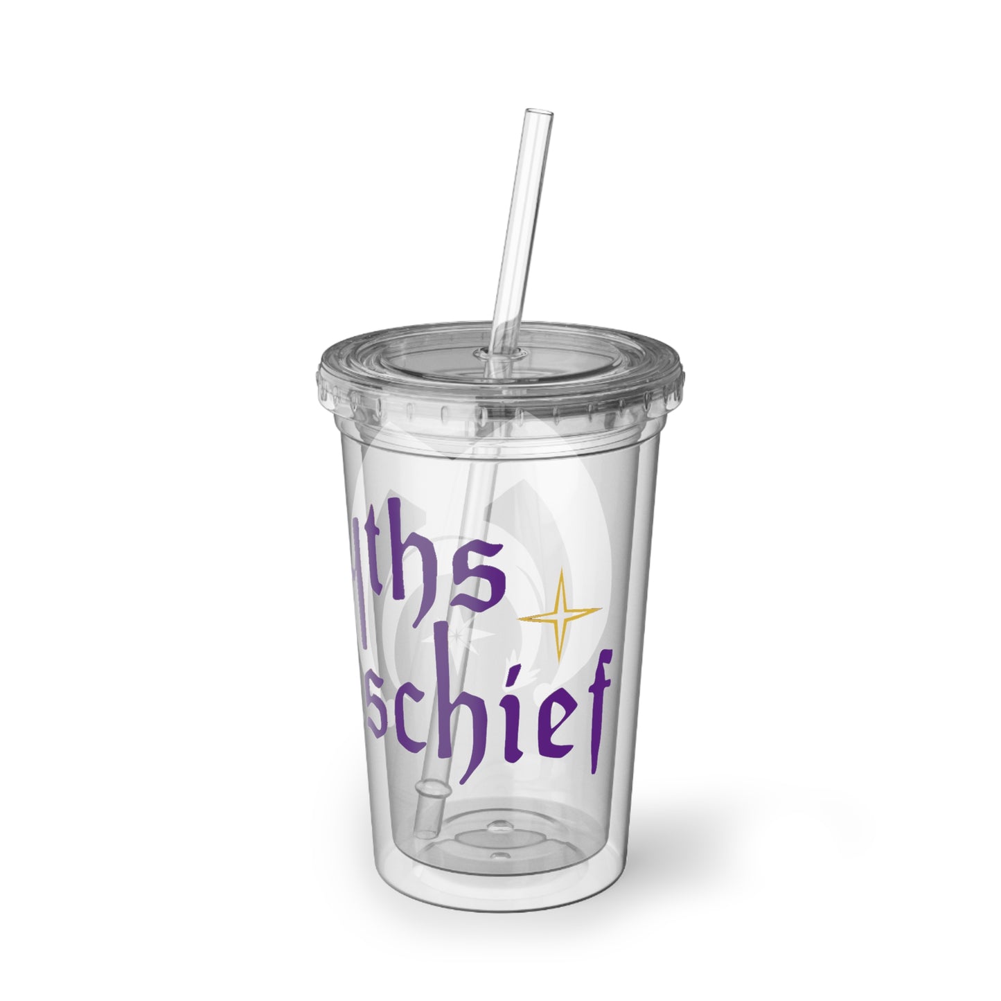 Acrylic Cup – Myths & Mischief - Logo