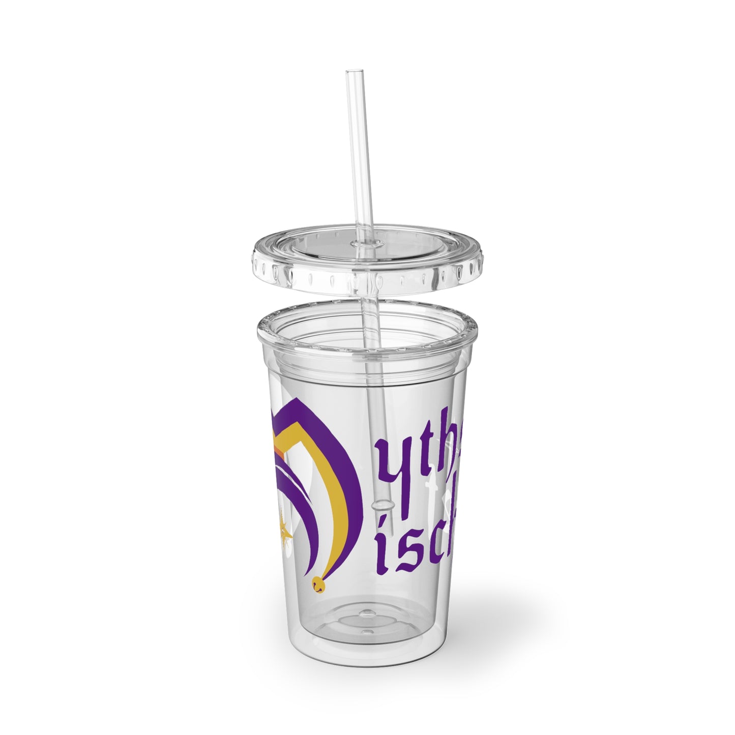 Acrylic Cup with Myths and Mischief Logo