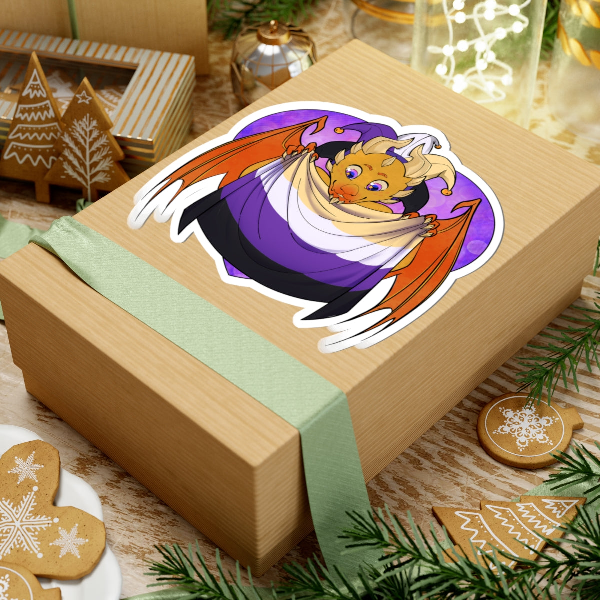 Ravi Sticker – Non-Binary Pride by TheDoodler