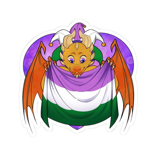 Sticker - Ravi has Genderqueer Pride - LGBTQIA+