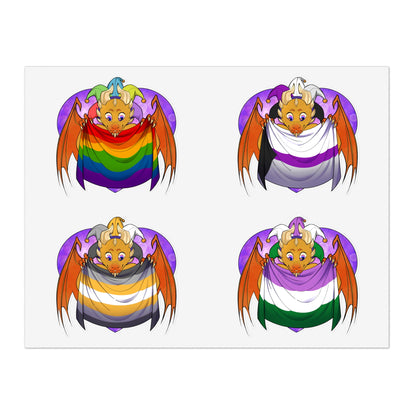 Sticker Sheet - Ravi loves Demi Pride - LGBTQIA+ Medley