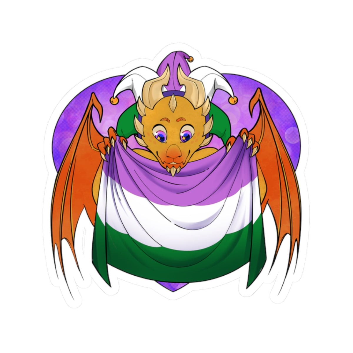 Sticker - Ravi has Genderqueer Pride - LGBTQIA+