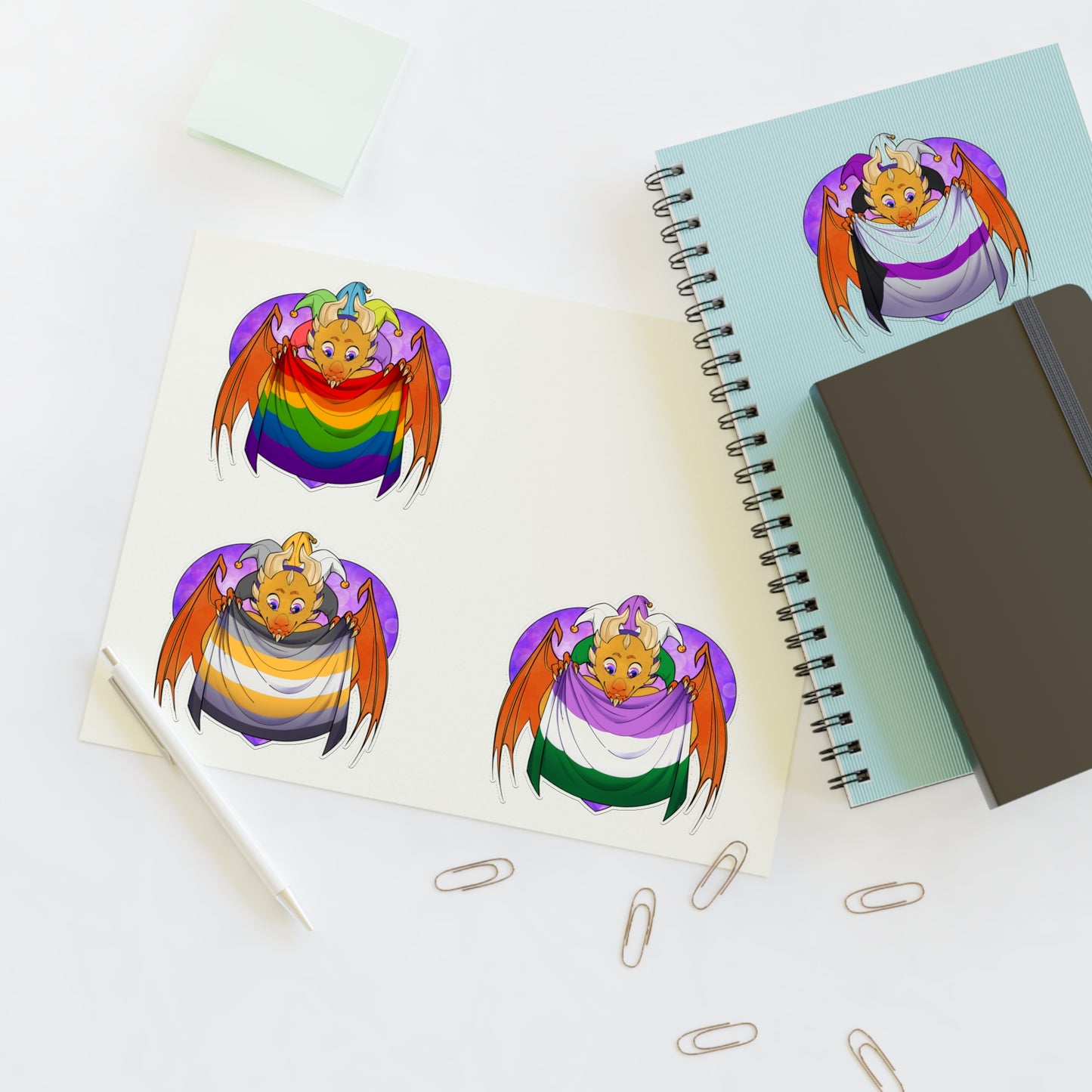 Sticker Sheet - Ravi loves Demi Pride - LGBTQIA+ Medley