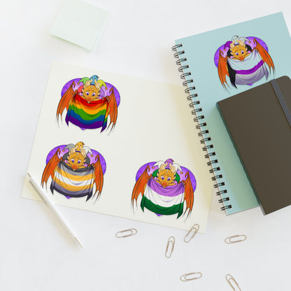 Sticker Sheet - Ravi loves Demi Pride - LGBTQIA+ Medley