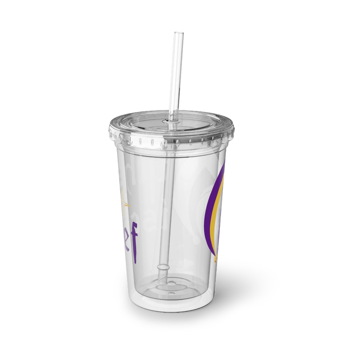 Acrylic Cup with Myths and Mischief Logo