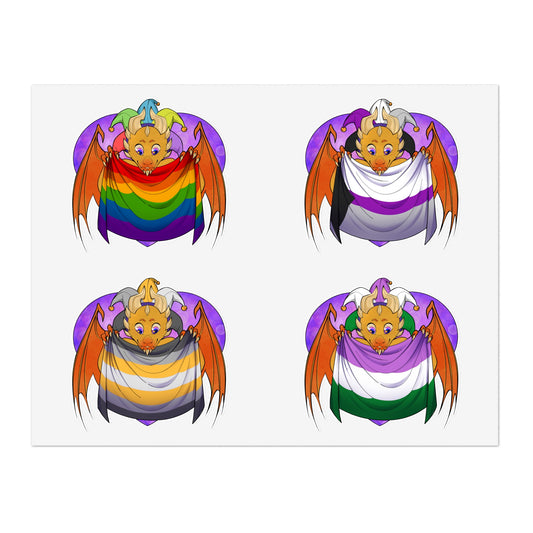 Sticker Sheet - Ravi loves Demi Pride - LGBTQIA+ Medley