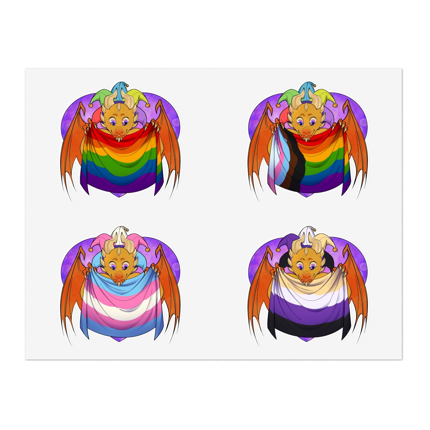 Sticker Sheet - Ravi has Pride - LGBTQIA+ Medley
