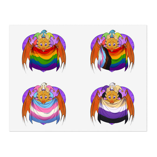 Sticker Sheet - Ravi has Pride - LGBTQIA+ Medley