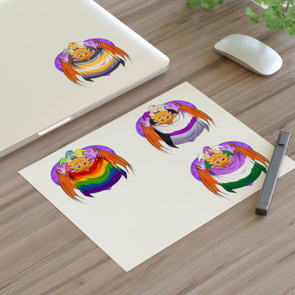 Sticker Sheet - Ravi loves Demi Pride - LGBTQIA+ Medley