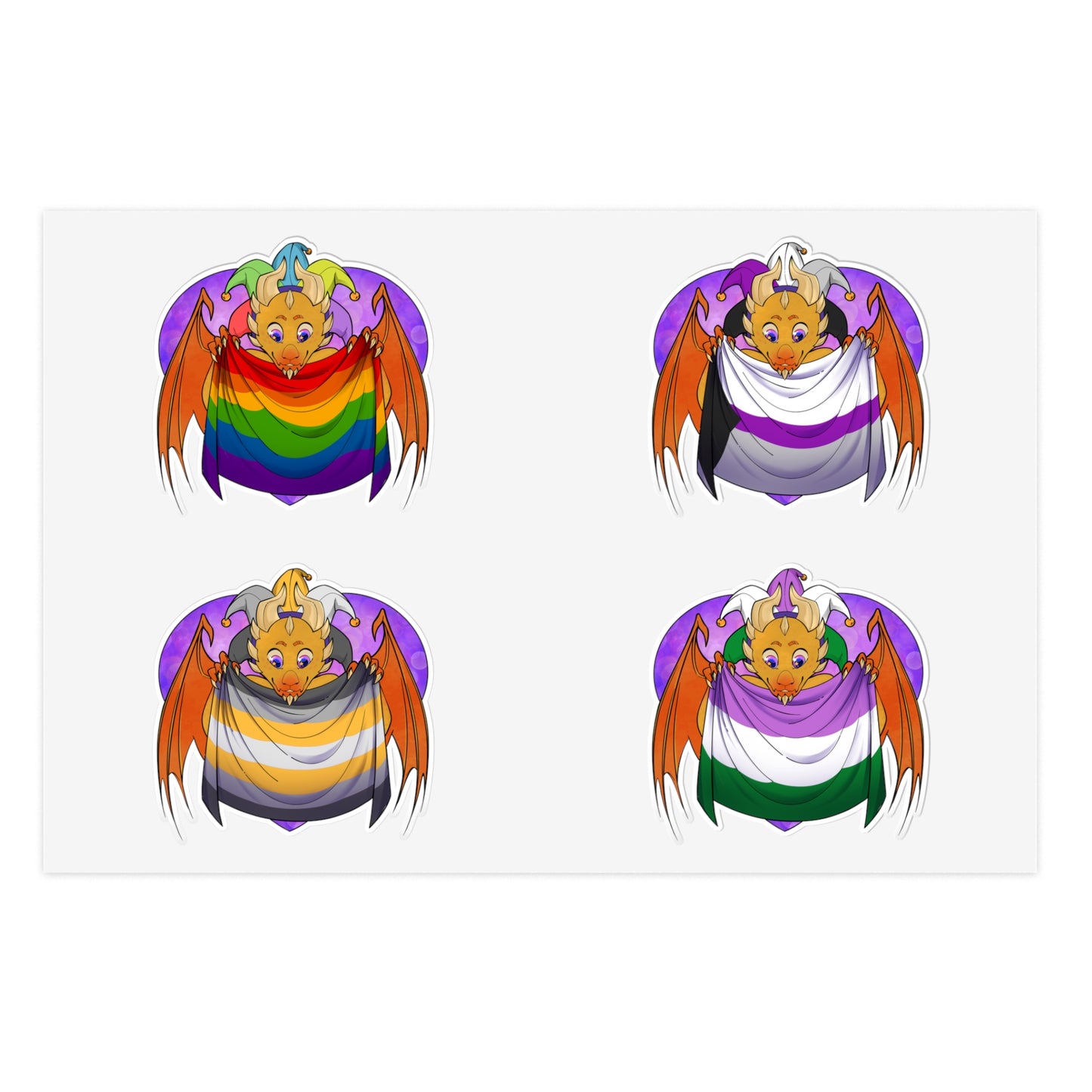 Sticker Sheet - Ravi loves Demi Pride - LGBTQIA+ Medley