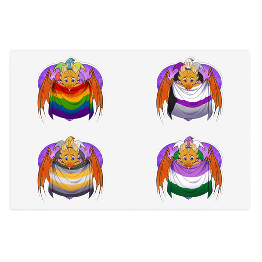 Sticker Sheet - Ravi loves Demi Pride - LGBTQIA+ Medley