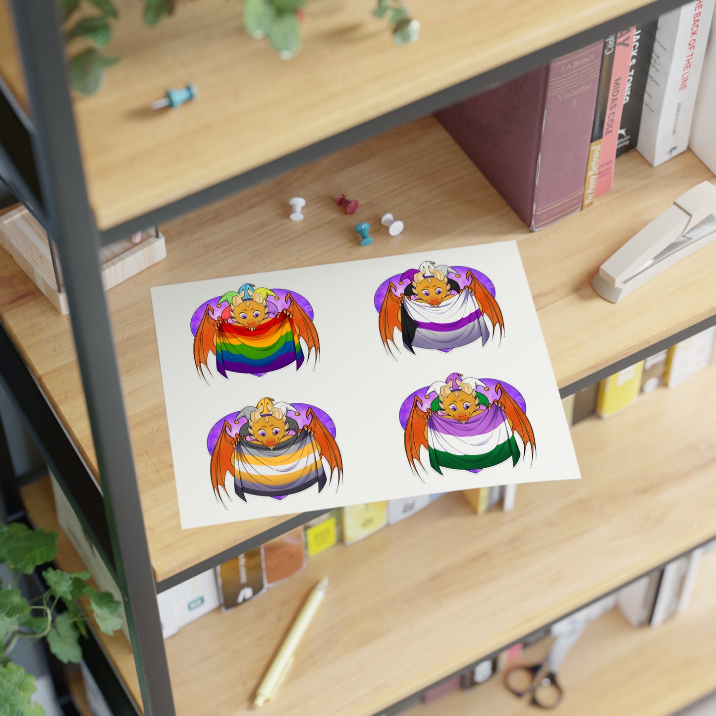 Sticker Sheet - Ravi loves Demi Pride - LGBTQIA+ Medley