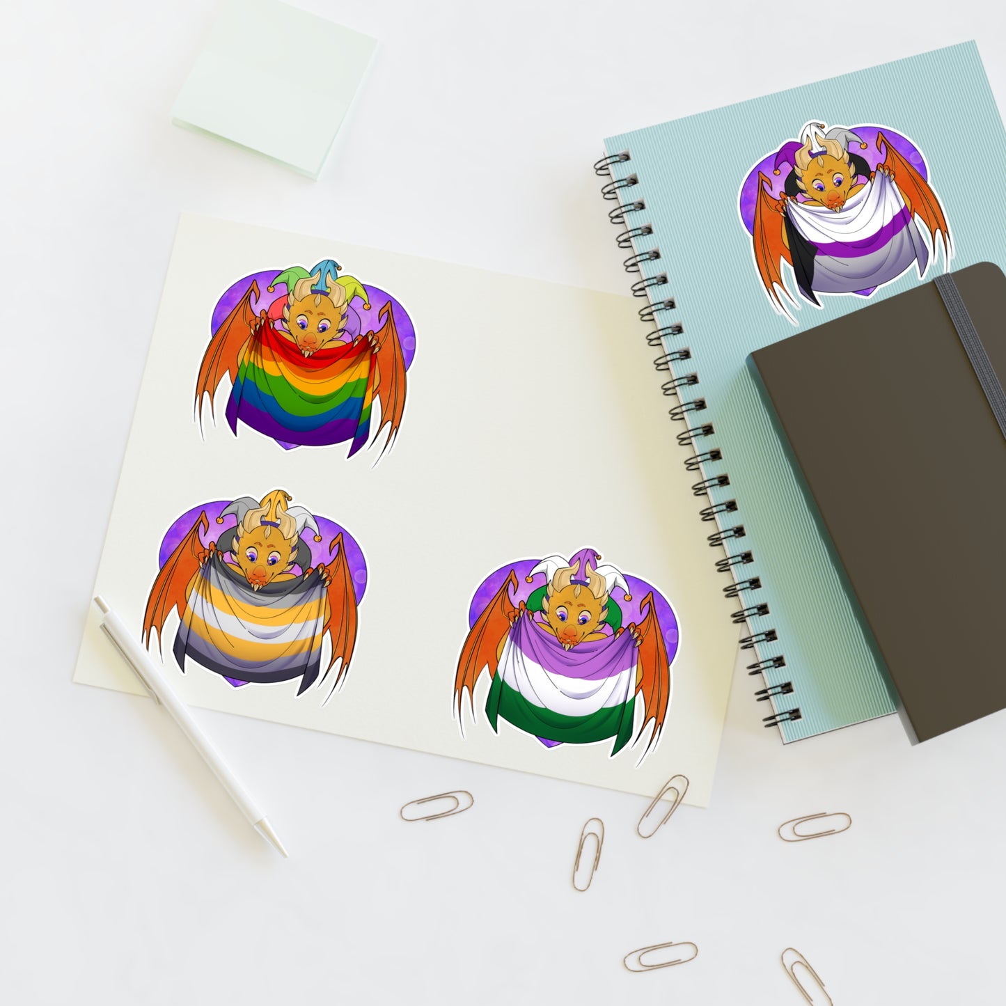 Sticker Sheet - Ravi loves Demi Pride - LGBTQIA+ Medley